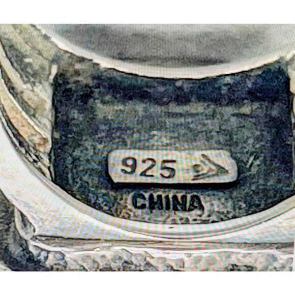 Silpada 925 Sterling Silver Wide Band Bronzite Stone Ring Size 5 - 1.4g - Picture 6 of 11